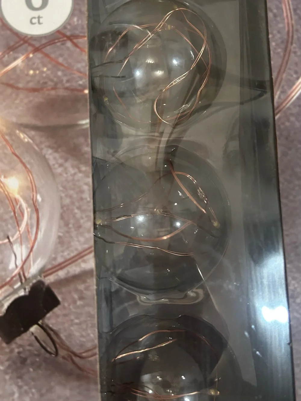 Ashland Clear Globe String Lights with Warm White LEDs, Set of 4